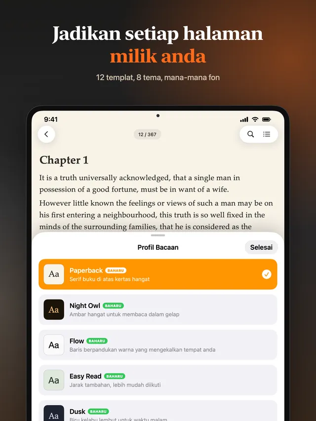 eReader: Pembaca EPUB & PDF – Tangkapan skrin 7