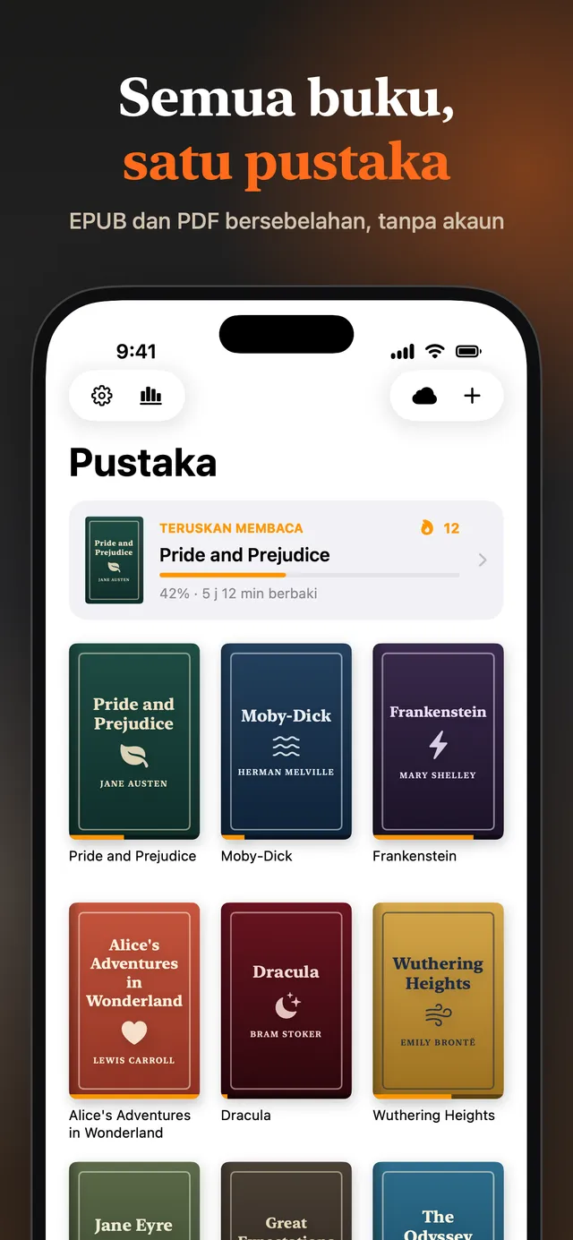 eReader: Pembaca EPUB & PDF – Tangkapan skrin 16