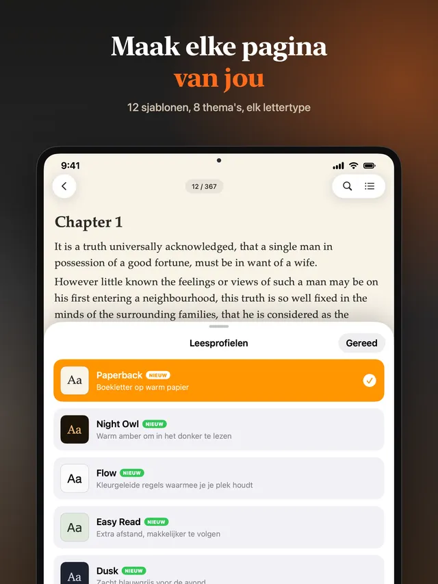 eReader: EPUB- en pdf-lezer – Schermafbeeldingen 7