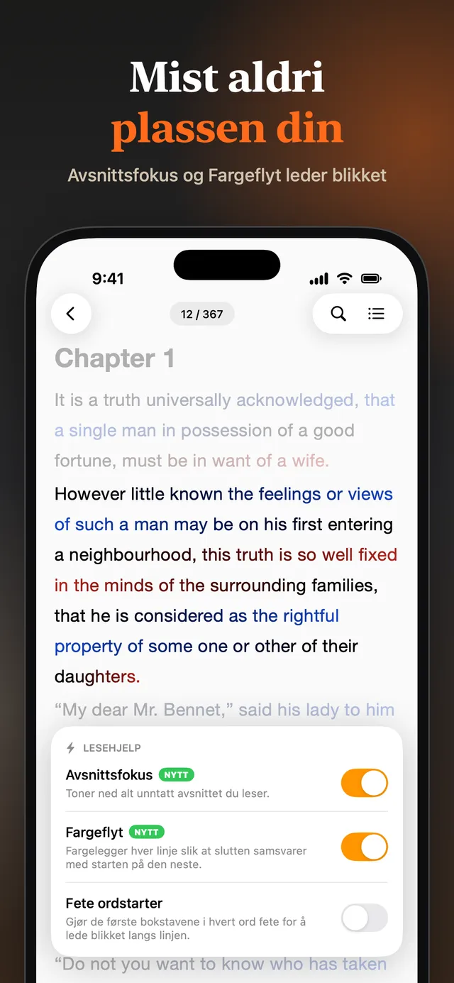 eReader: EPUB- og PDF-leser – Skjermbilder 4